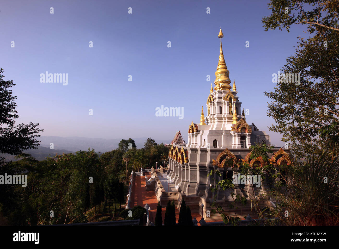 En Asia, el sudeste de Asia, Tailandia, Chiang Rai Mae Salong, región de té Foto de stock