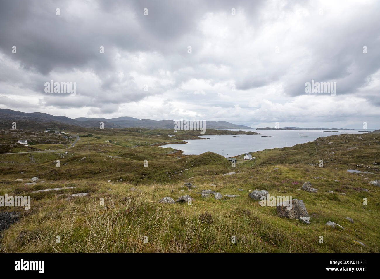 Lewis y Harris paisaje rocoso, islas Hébridas Exteriores, Escocia. Foto de stock