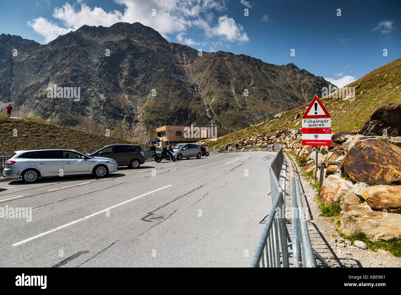 Europa, Austria/Italia, Alpes, Montañas - Passo Rombo - Timmelsjoch Foto de stock