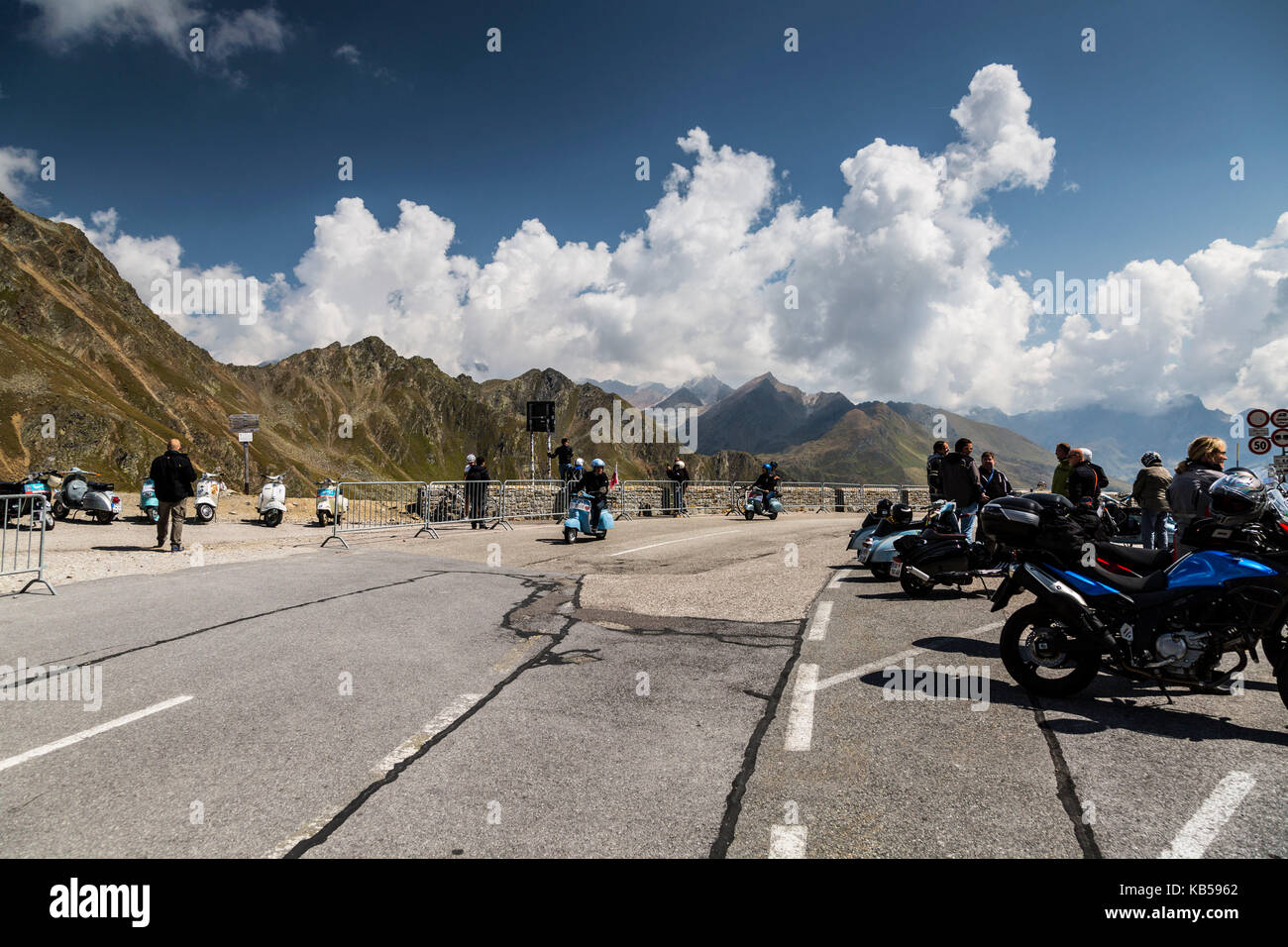 Europa, Austria/Italia, Alpes, Montañas - Passo Rombo - Timmelsjoch Foto de stock