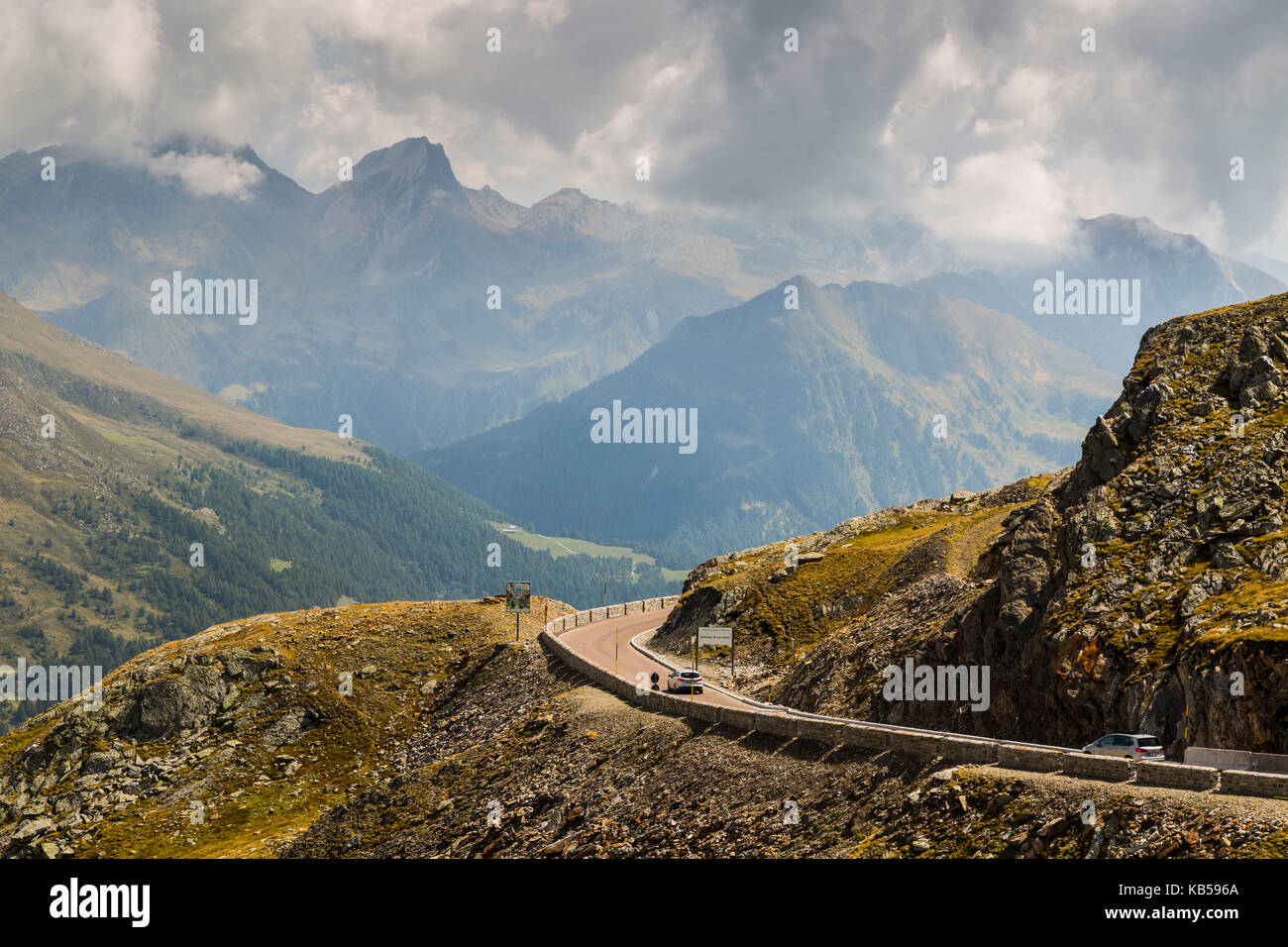 Europa, Austria/Italia, Alpes, Montañas - Passo Rombo - Timmelsjoch Foto de stock