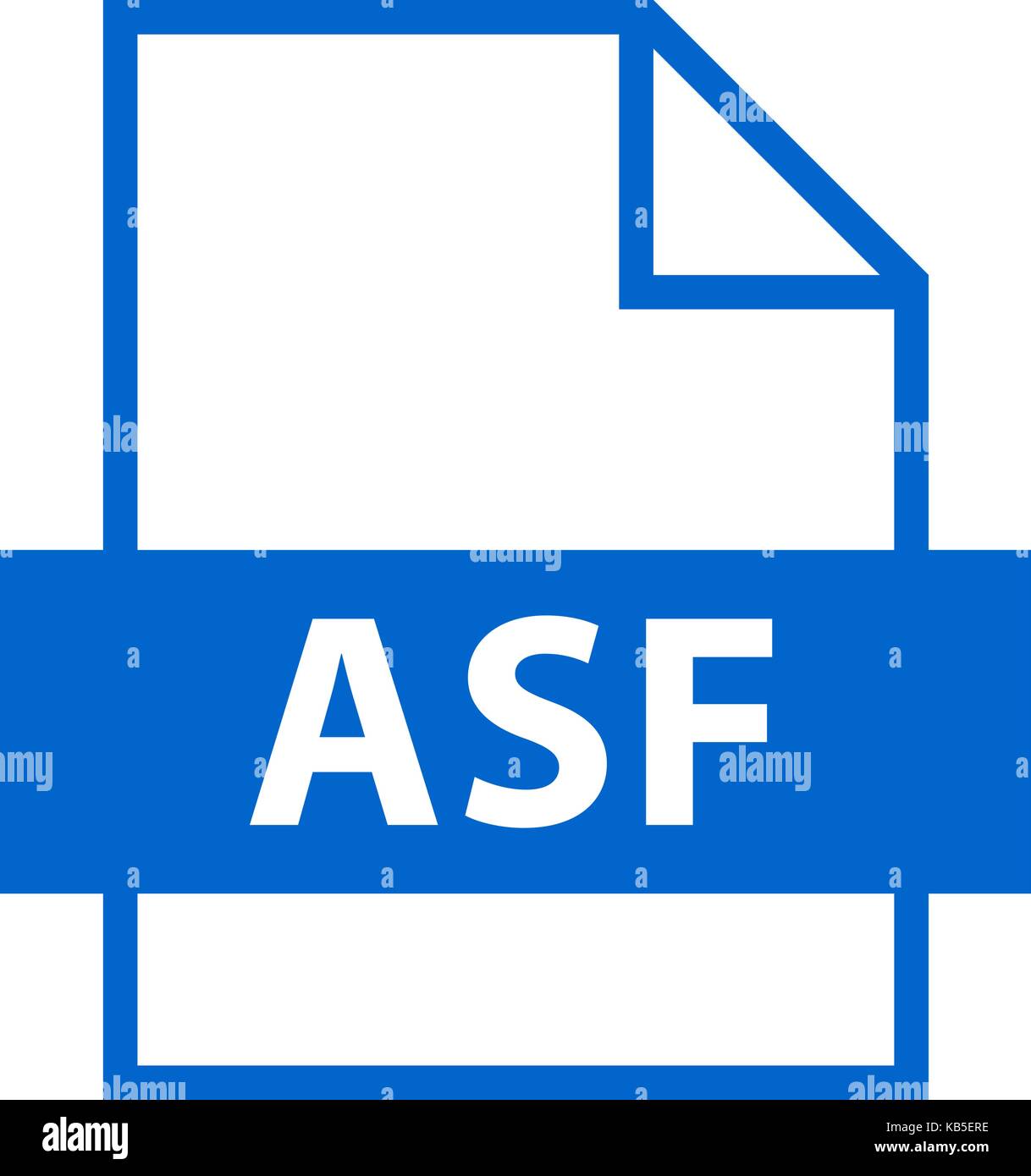 Utilizarlo en todos sus diseños. Icono de extensión de nombre de archivo asf Advanced Streaming Format, Formato de transmisión activa en estilo plano ilustración vectorial. Ilustración del Vector