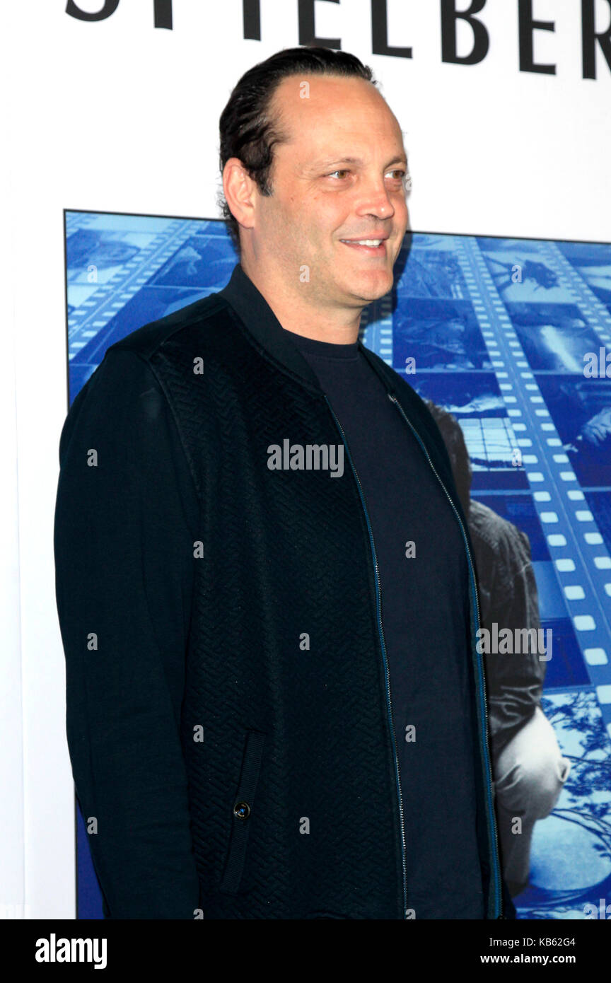 Vince Vaughn atiende el estreno de HBO 'spielberg' en Paramount Studios en septiembre 26, 2017 en Hollywood, California. Foto de stock