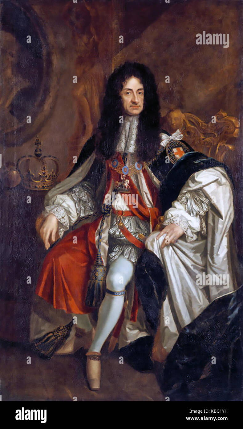 El rey Carlos II de Inglaterra (1630-1685) Foto de stock