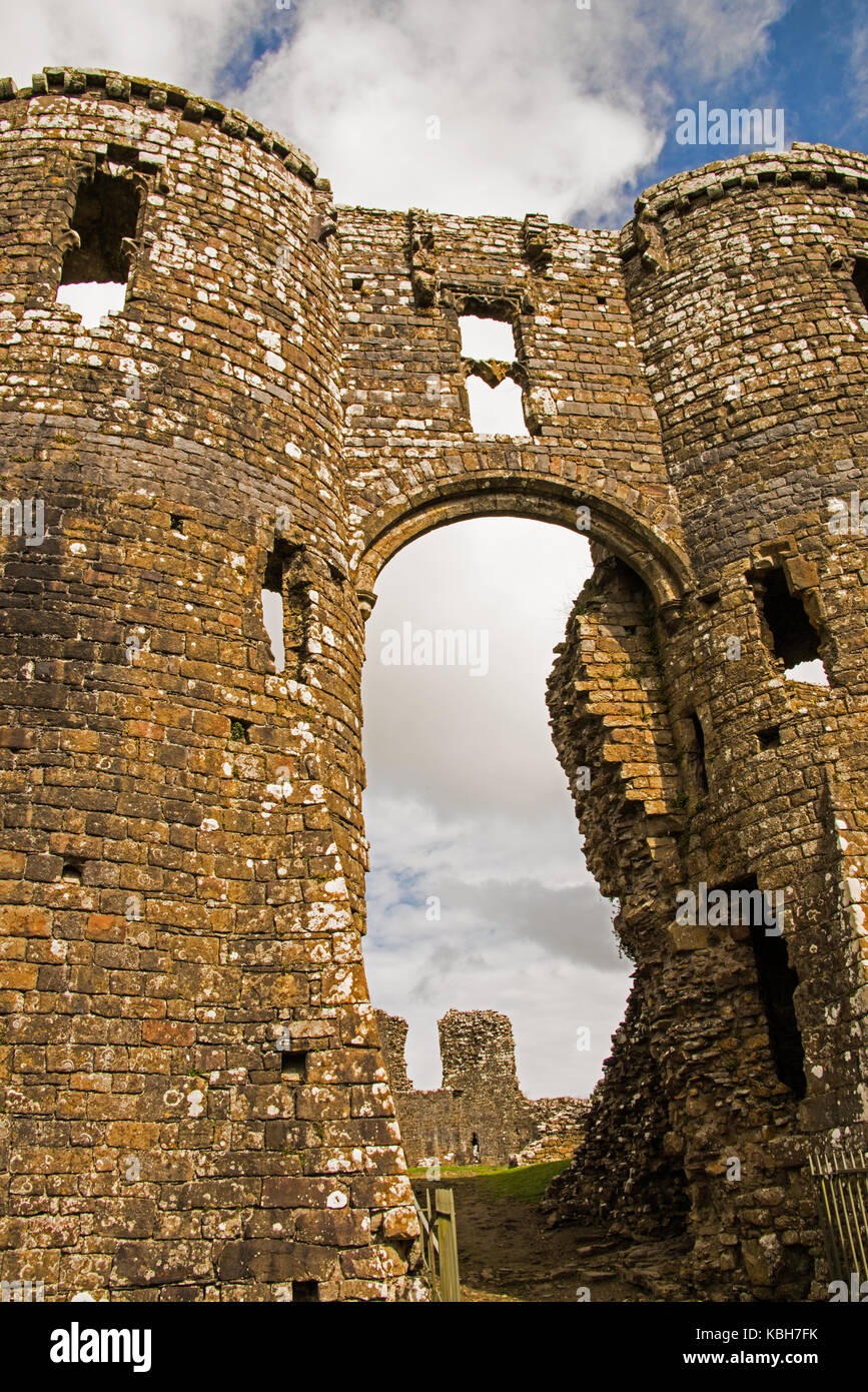 Castillo Llanhaden.10m E de Havorfordwest, Pembrokeshire, Gales del Sur Foto de stock