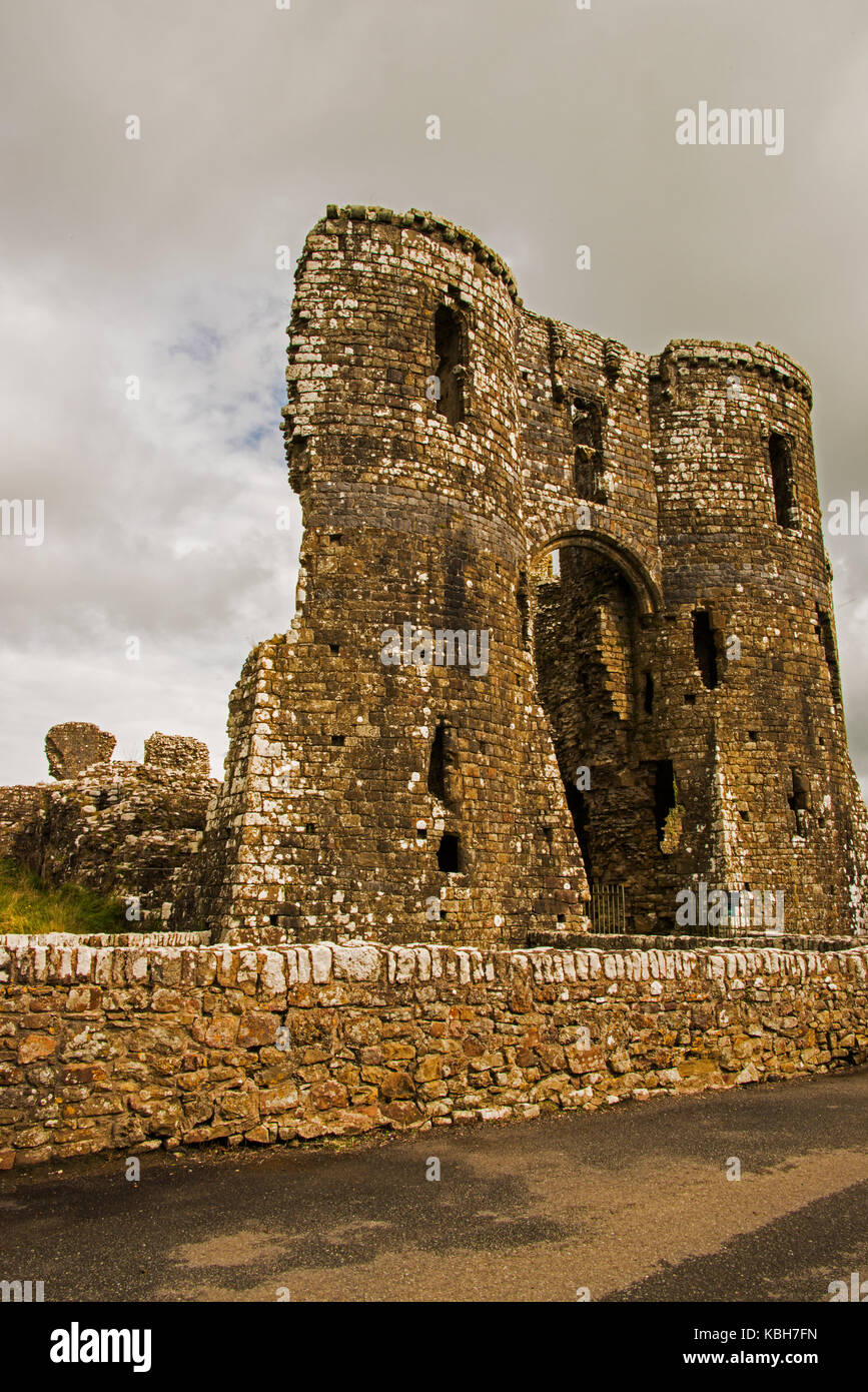Castillo Llanhaden.10m E de Havorfordwest, Pembrokeshire, Gales del Sur Foto de stock