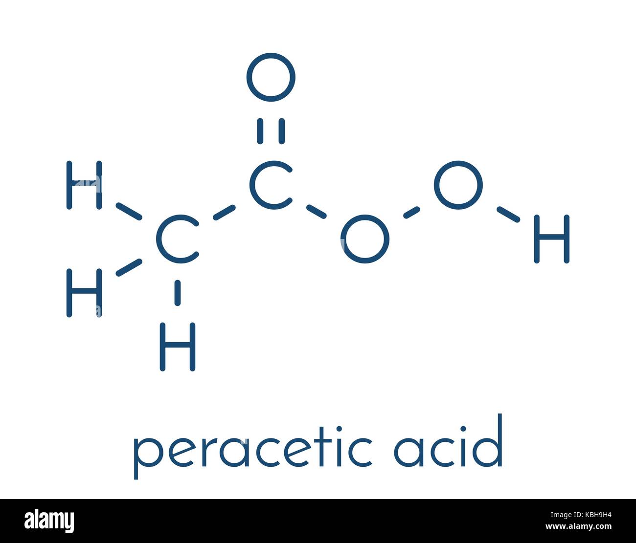 Ácido peracético (ácido peroxiacético, paa) molécula de
