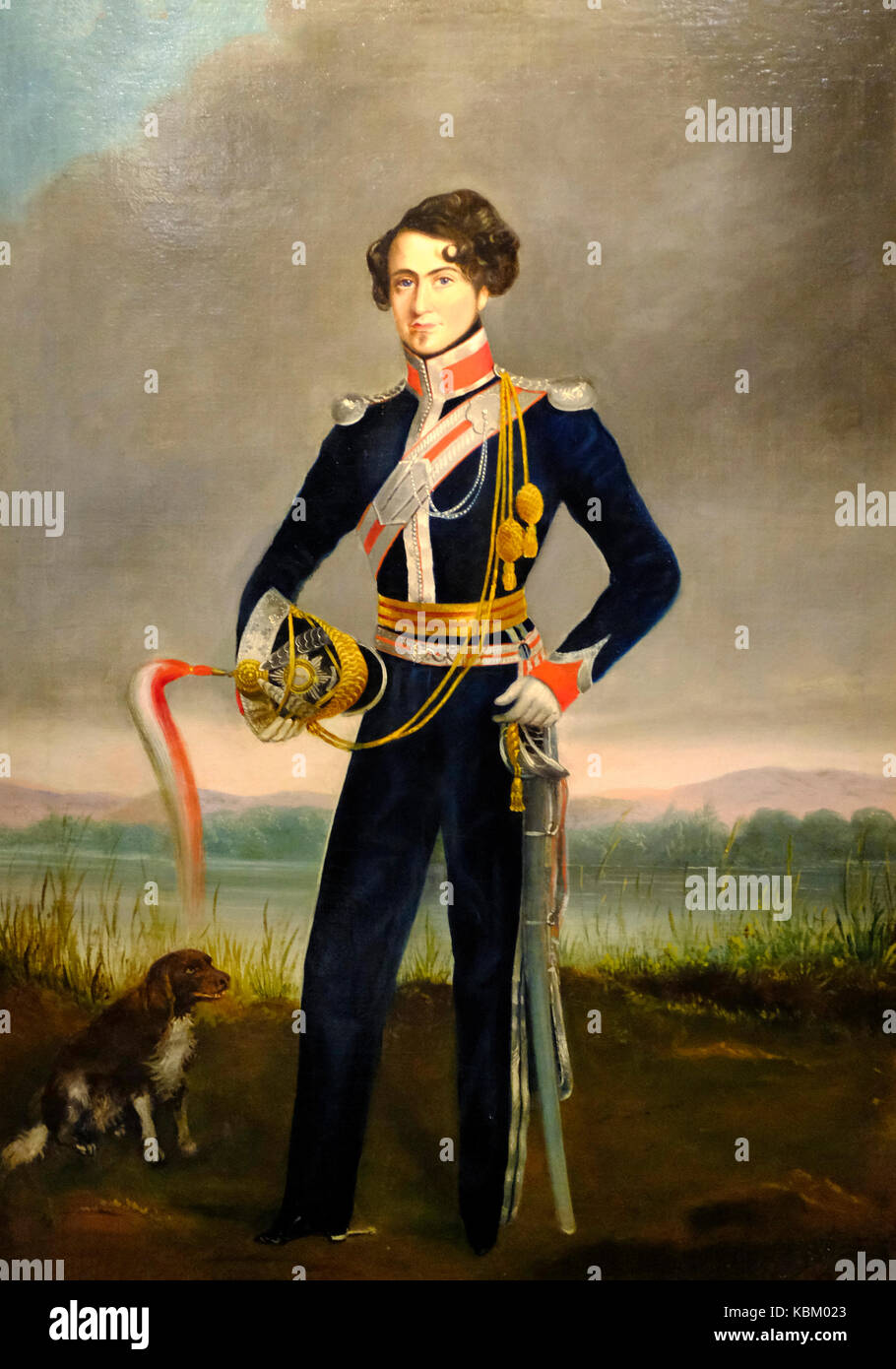 El teniente James Irving, rajá Sansome, circa 1839 Foto de stock