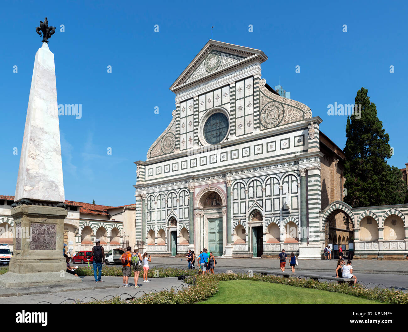 La Iglesia de Santa Maria Novella, de Florencia, Italia. Foto de stock