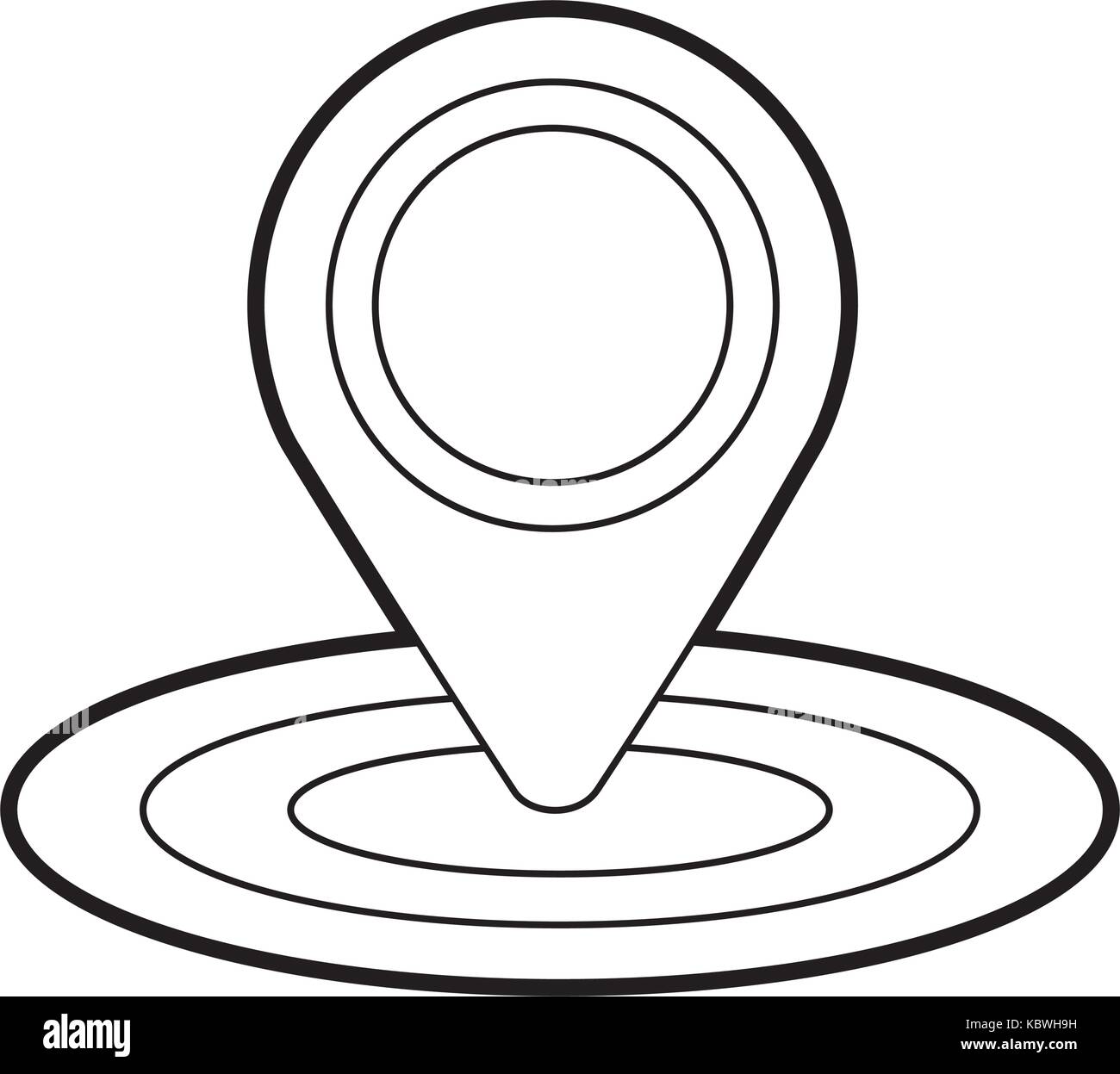 Mapa de ubicación GPS de navegación signo Imagen Vector de stock Alamy