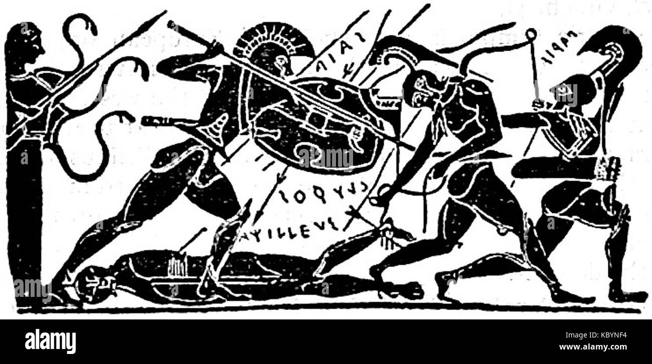 EB1911 El Arte Griego lucha sobre el cuerpo de Aquiles Fotografía de