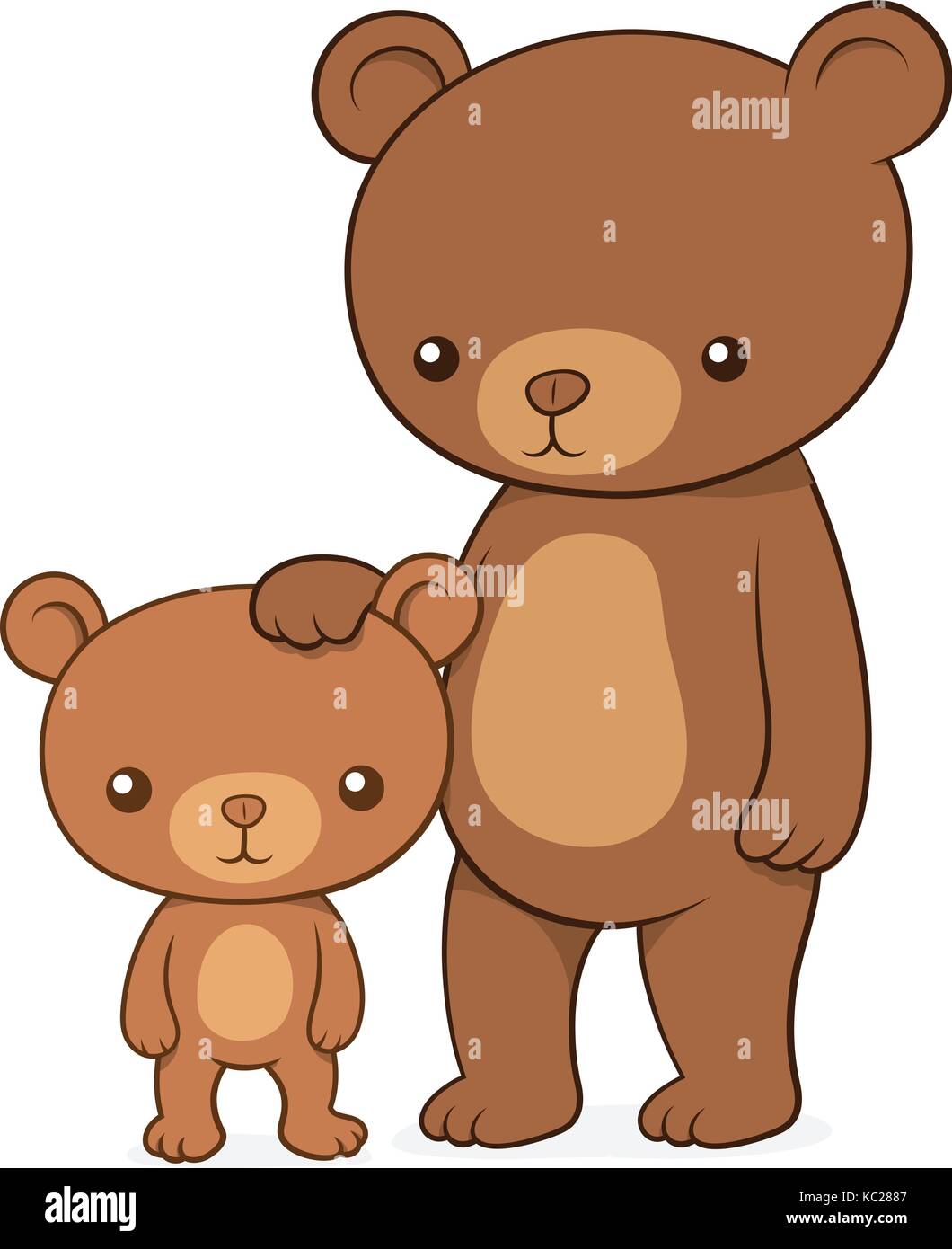 Lindo oso muñeca oso de peluche dibujos animados diseño vector