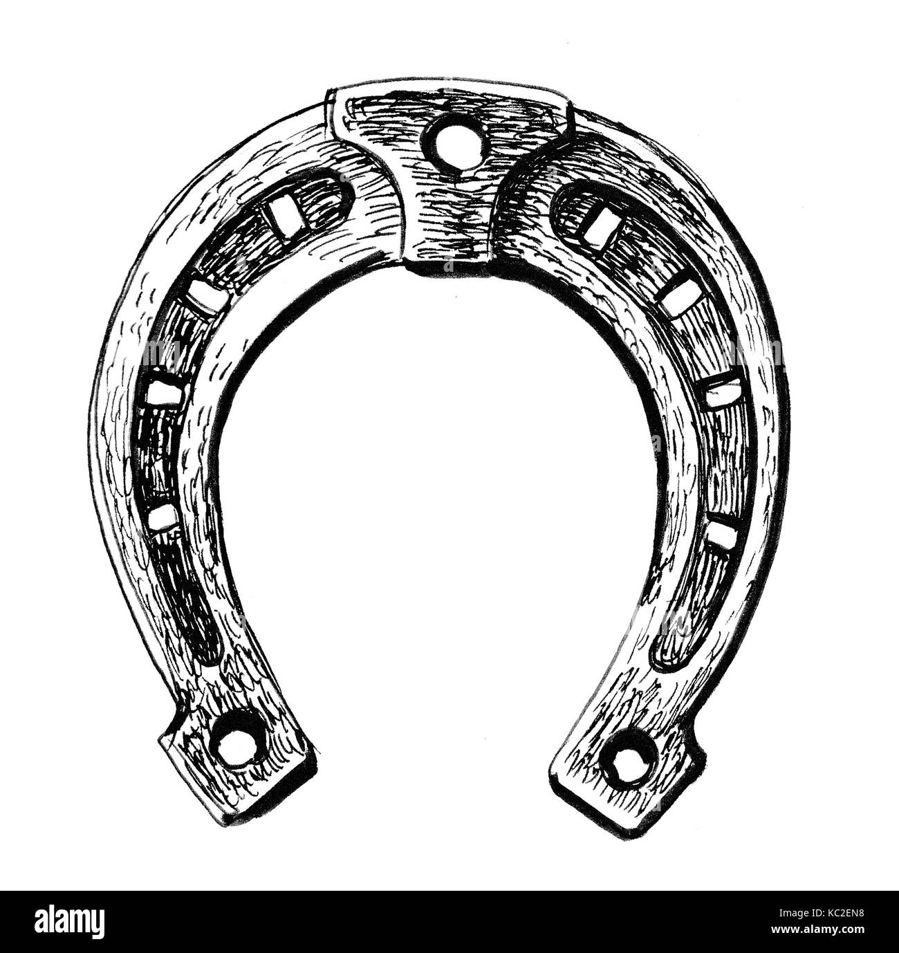 Dibujo de herradura Fotografía de stock - Alamy