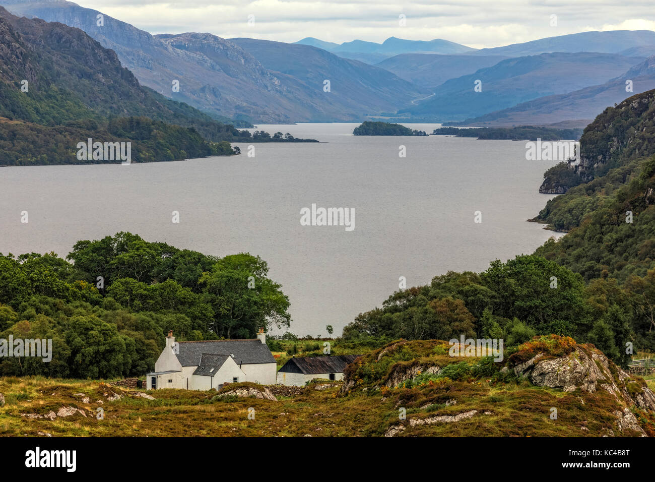 Loch Marree, Wester Ross, Northwest Highlands, Escocia, Reino Unido Foto de stock