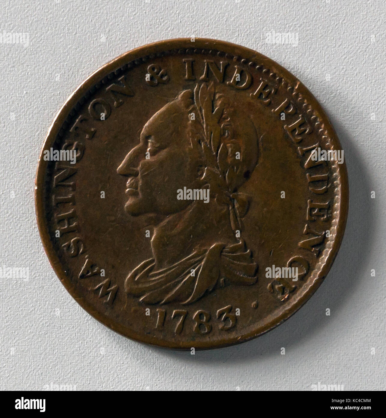 Medal 1783, cobre, diam. 1 1/8 in. (2,9 cm), Metal Foto de stock