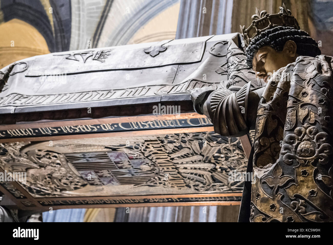 La tumba de Cristóbal Colón de la Catedral de Sevilla, situado en la