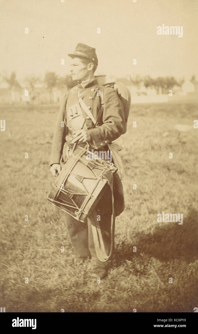 El baterista, 1880-90, Gelatina de plata, imprimir fotografías, desconocido (Francés Foto de stock