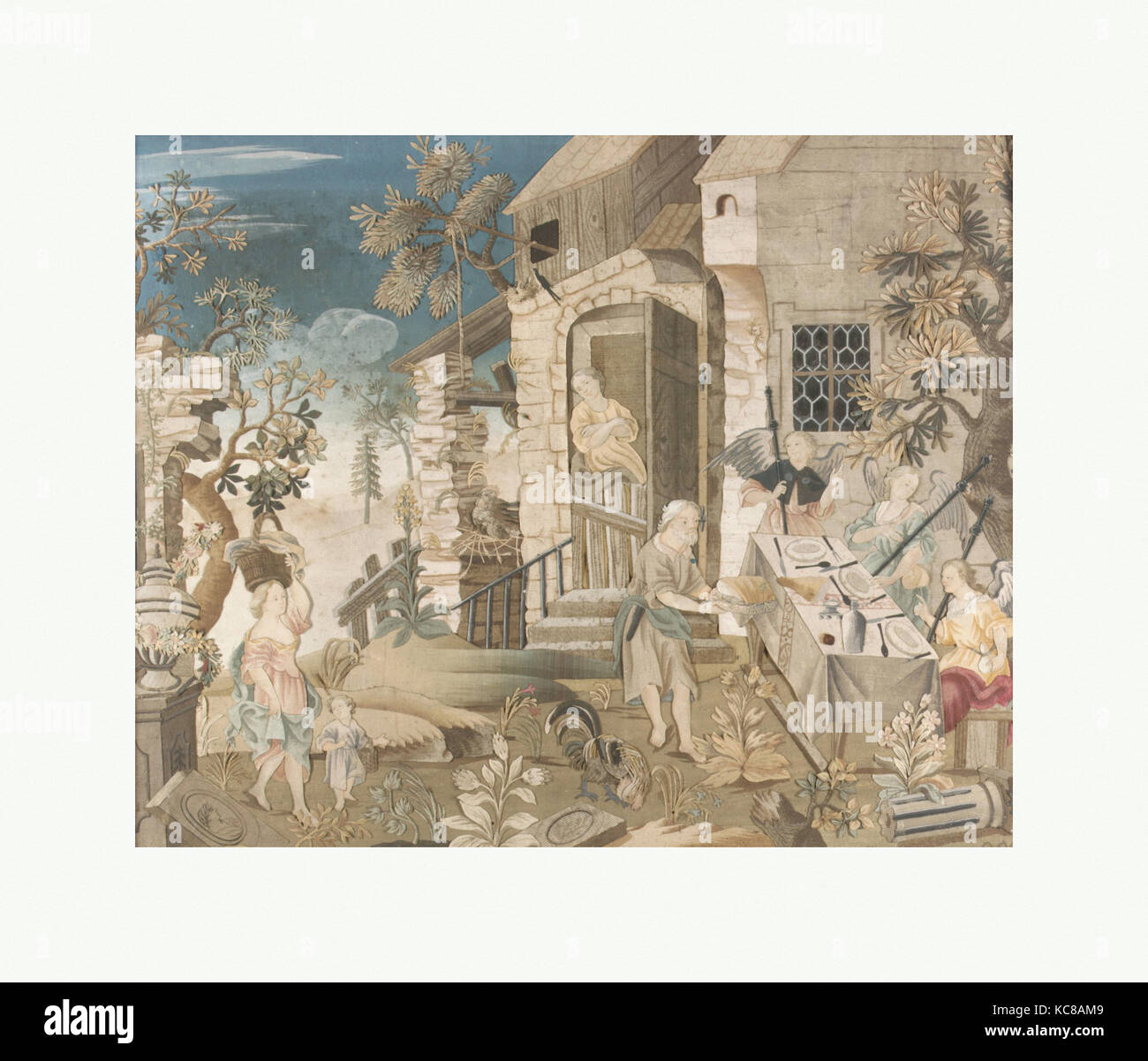Imagen en collage con escenas de la historia de Abraham, el último cuarto  del siglo xviii Fotografía de stock - Alamy