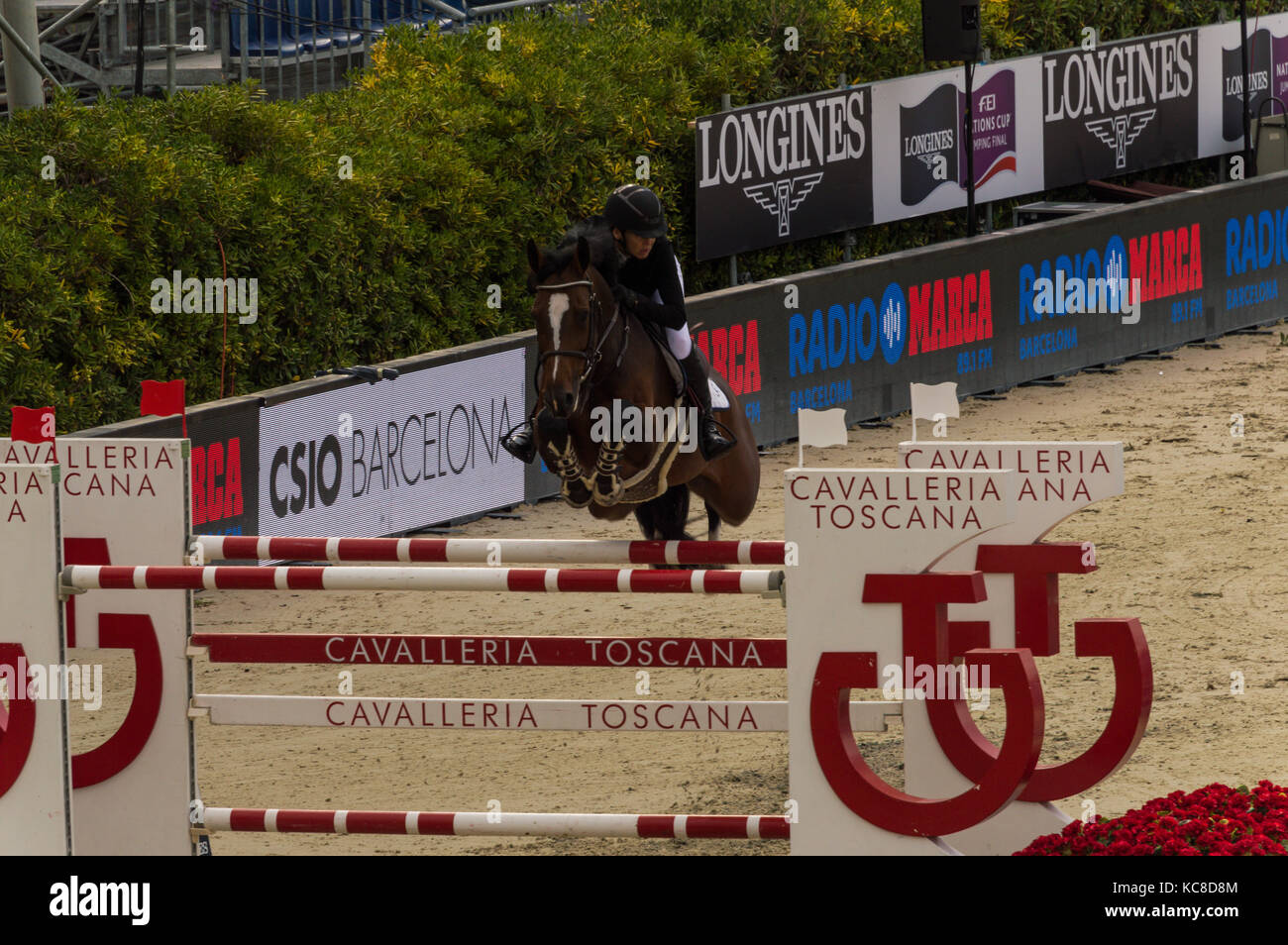 Longines FEI Nations Cup final saltando, Barcelona Fotografía de stock