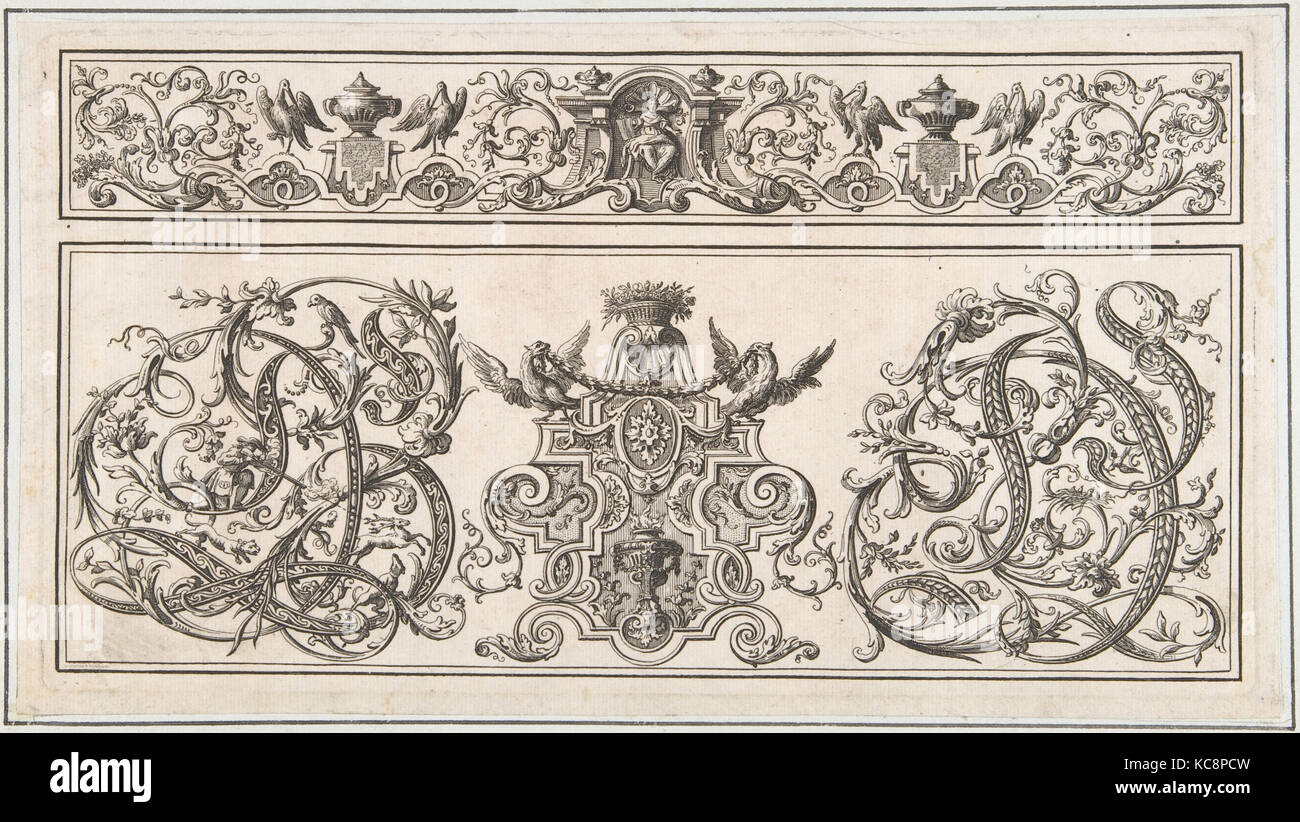 "Orthographia'.pl 5, Johann Daniel Preissler, late 17th-siglo de mid-18th Foto de stock