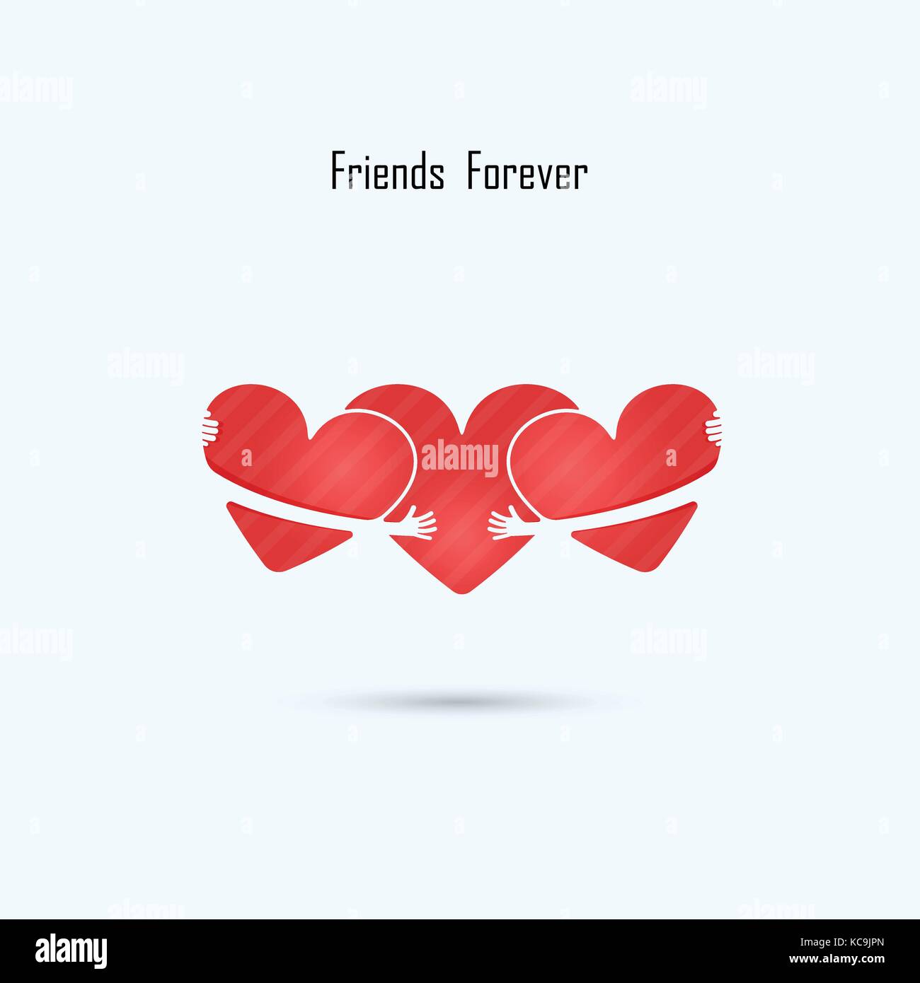 Abrazo De Amor Amigos Para Siempre Vector Logo Design Template Aid