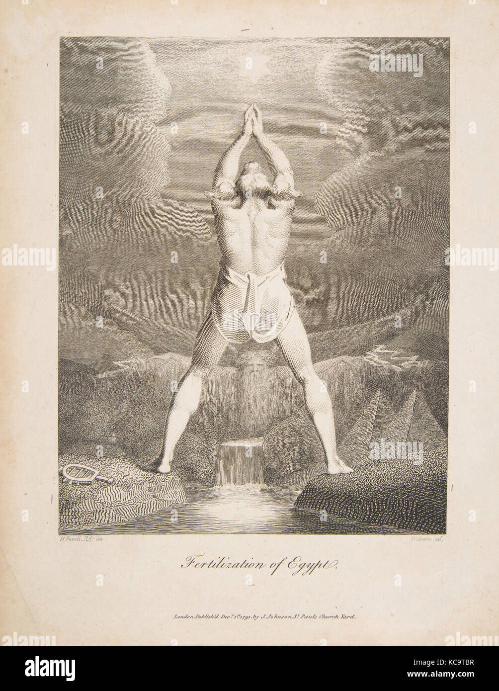 La Fertilización de Egipto (Erasmus Darwin, el jardín botánico), William Blake, 1791 Foto de stock