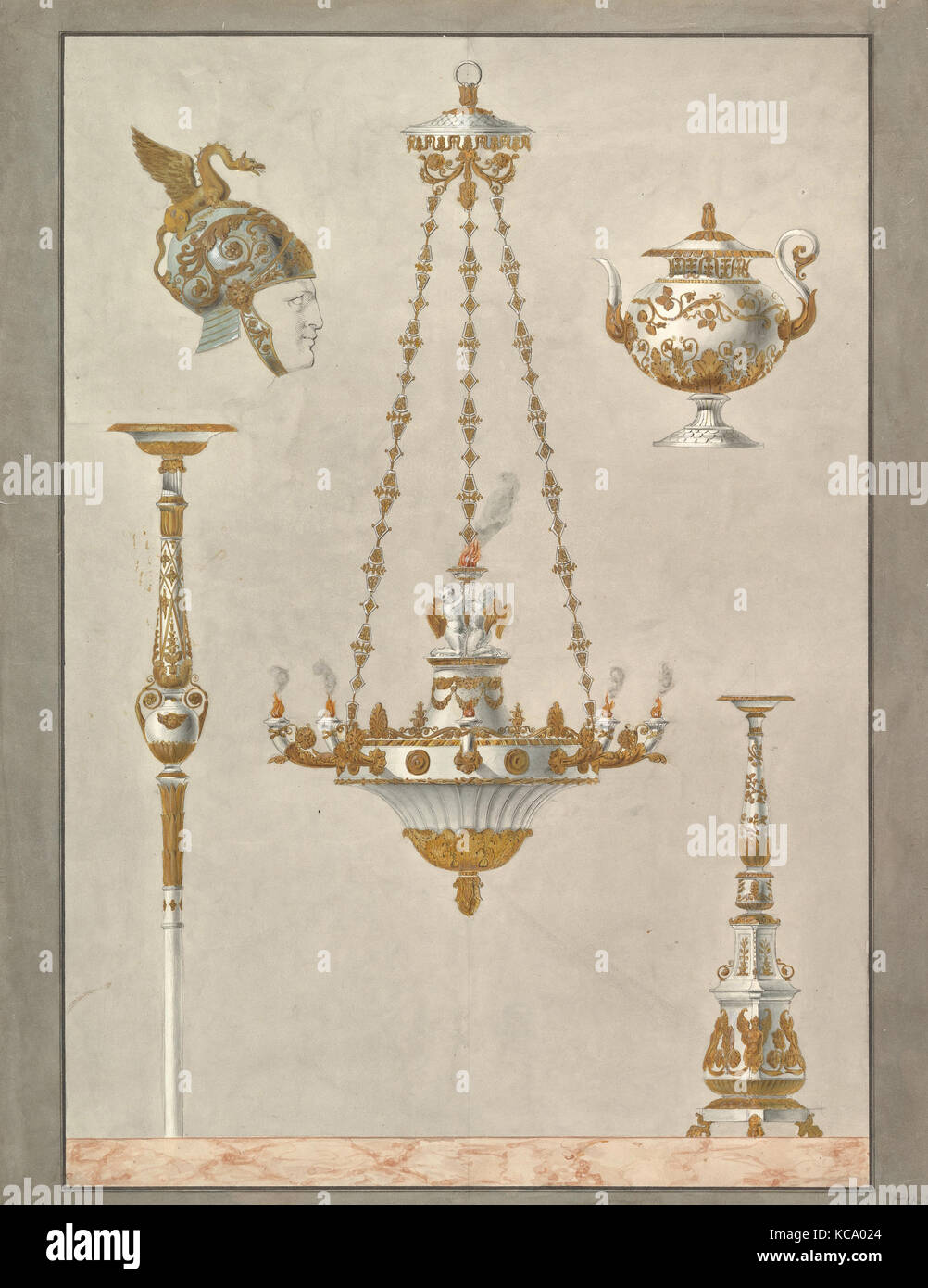 Diseños para chapa, Anónimo italiano del siglo XIX, del siglo XIX. Foto de stock