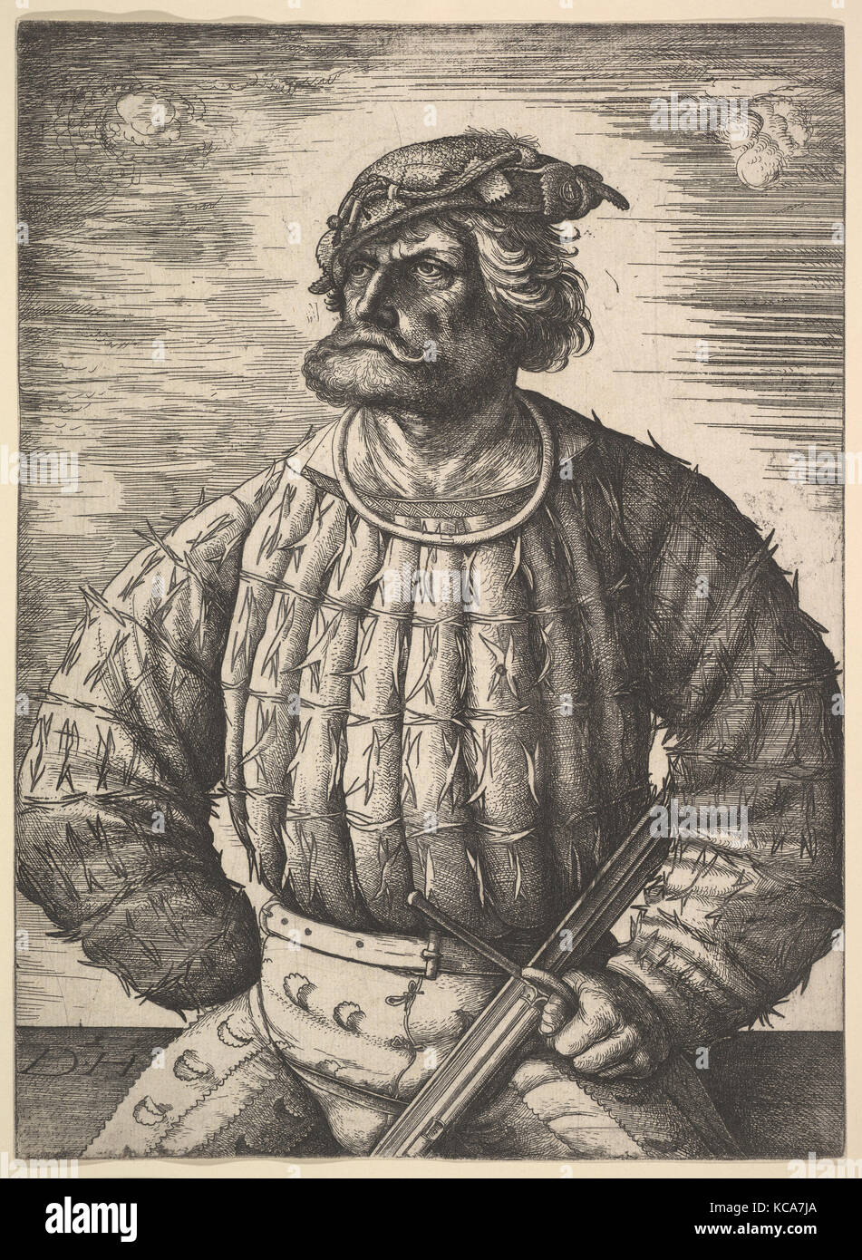 Retrato de Kunz von der Rosen, Daniel Hopfer, ca. 1515/1518 Foto de stock