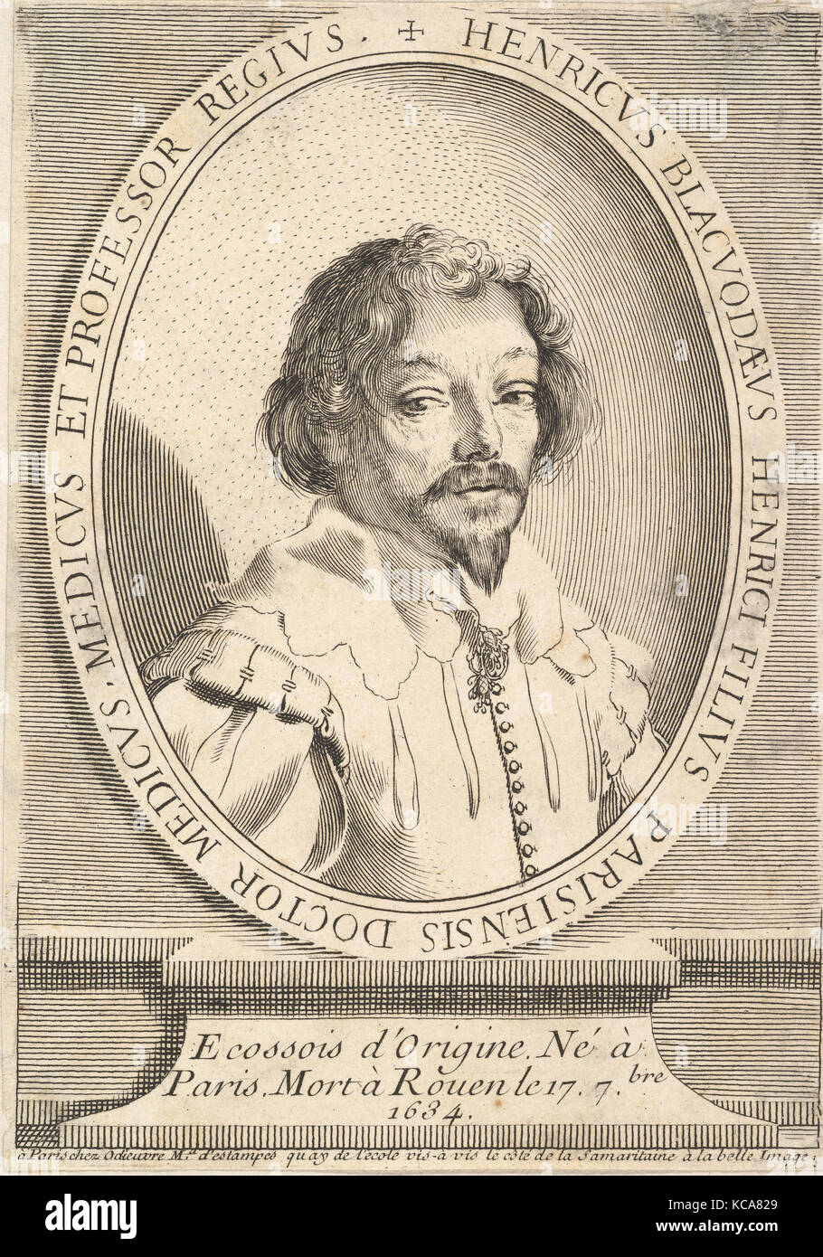 Henry Blackwood, n.d., grabado; tercer estado de cuatro (BN), hoja: 5 13/16 x 4 in. (14,7 x 10,2 cm), imprime Foto de stock