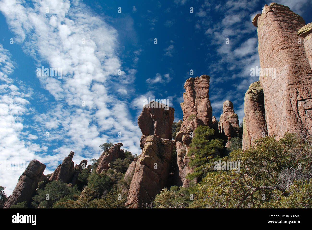 El Monumento Nacional Chiricahua en Arizona se forma parte del US National Park Service Foto de stock