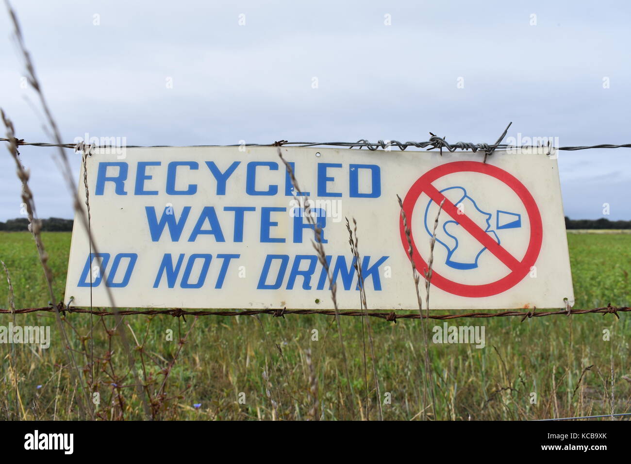 Signo de agua reciclada Foto de stock