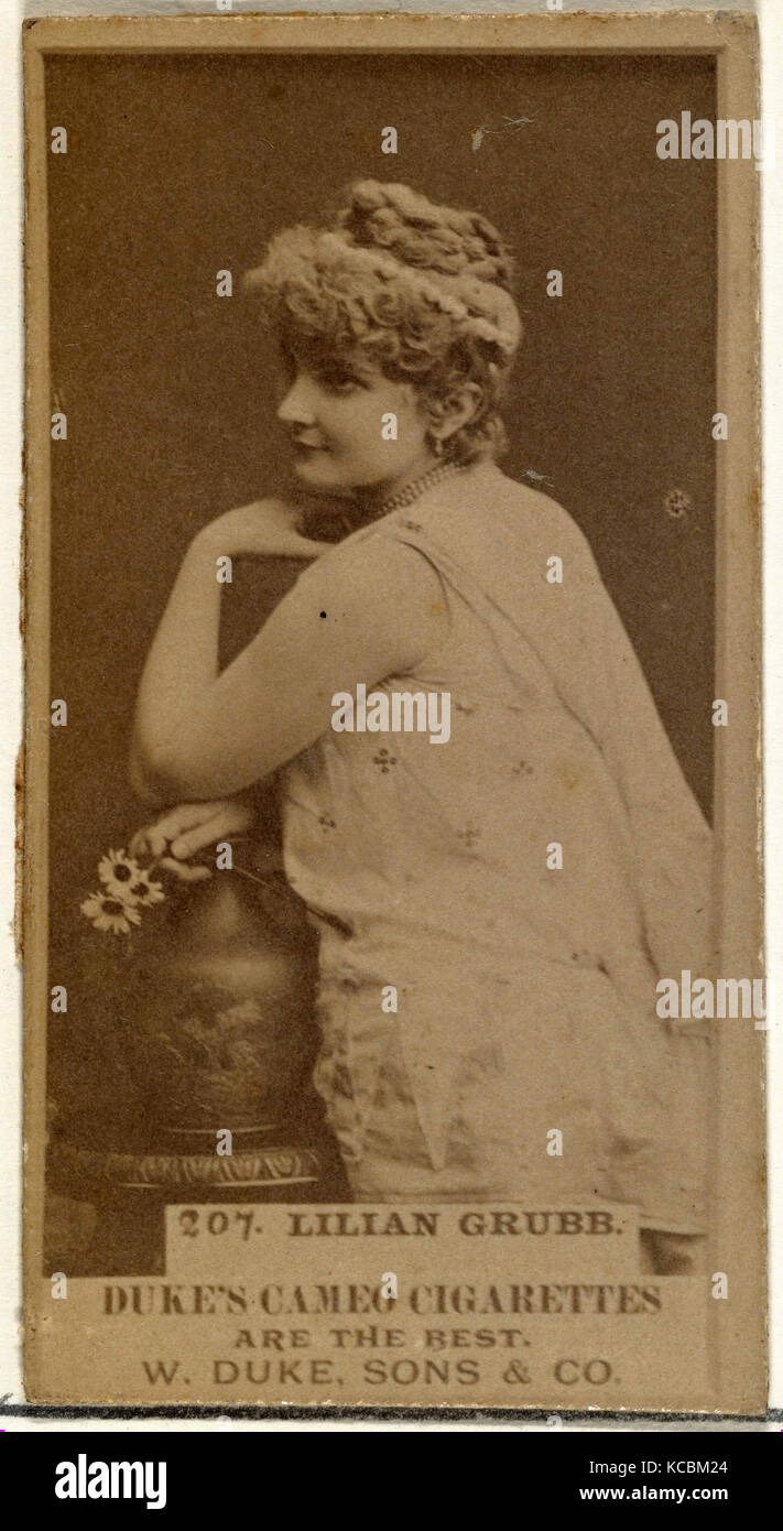Dibujos y Grabados, Fotografía, Número de tarjeta 207, Lilian Grubb, actores y actrices de la serie publicada por el duque Sons & Co Foto de stock