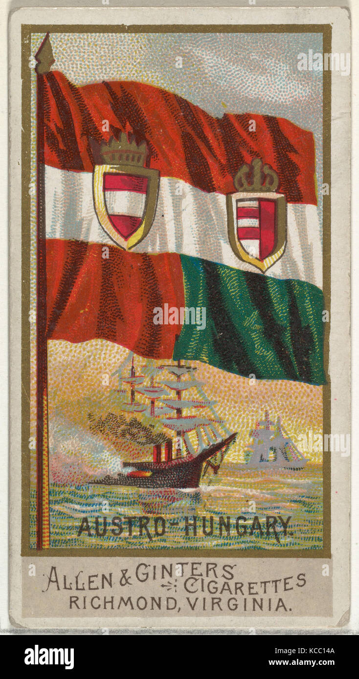 Austria Hungria De Banderas De Todas Las Naciones Serie 2 N10 Para Allen Ginter Cigarrillos De Marcas 1890 Fotografia De Stock Alamy