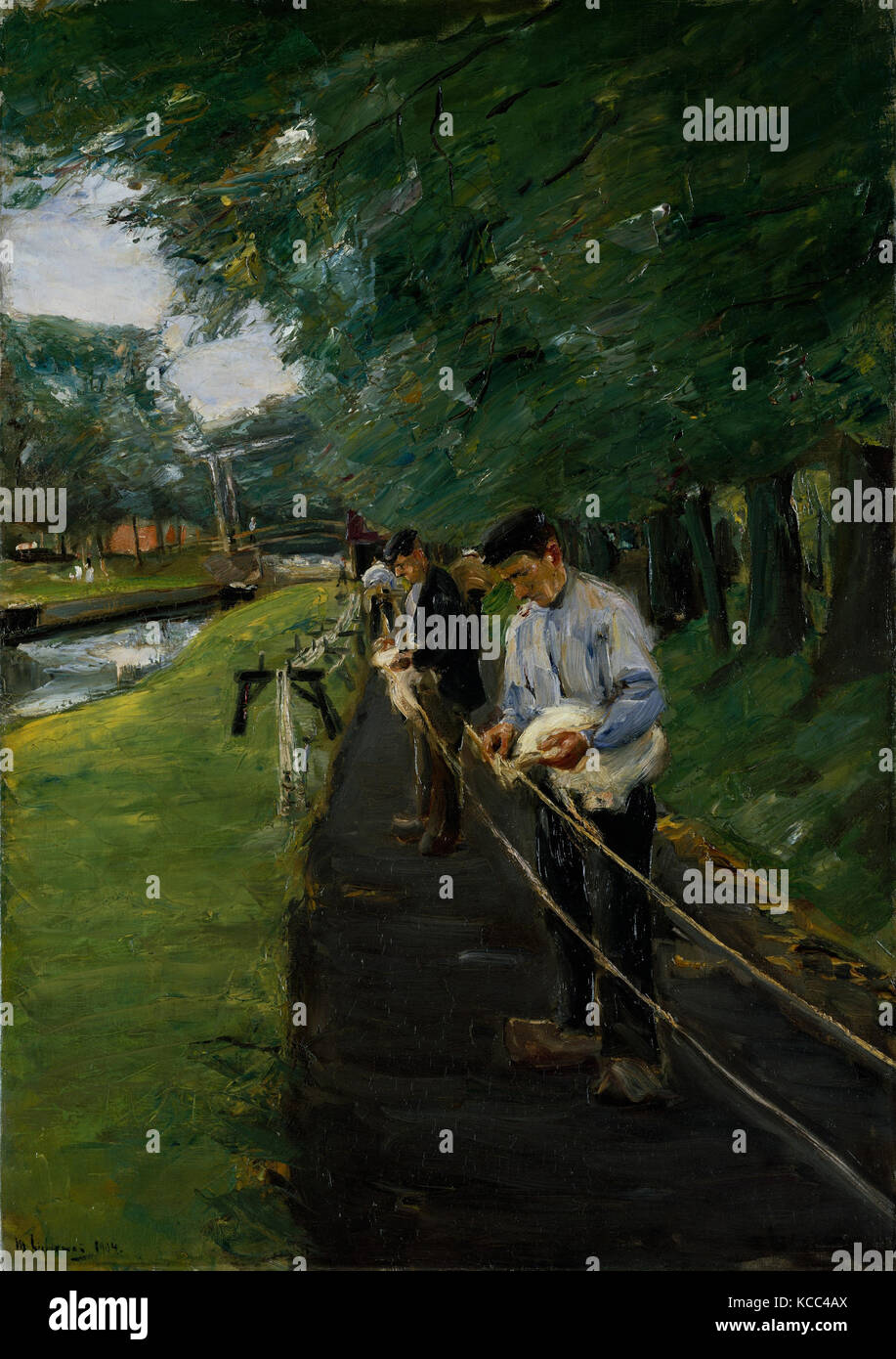 La Ropewalk en Edam, 1904, óleo sobre lienzo, 39 3/4 x 28 in. (101 x 71,1  cm), pinturas, Max Liebermann (alemán, Berlín 1847-1935 Fotografía de stock  - Alamy