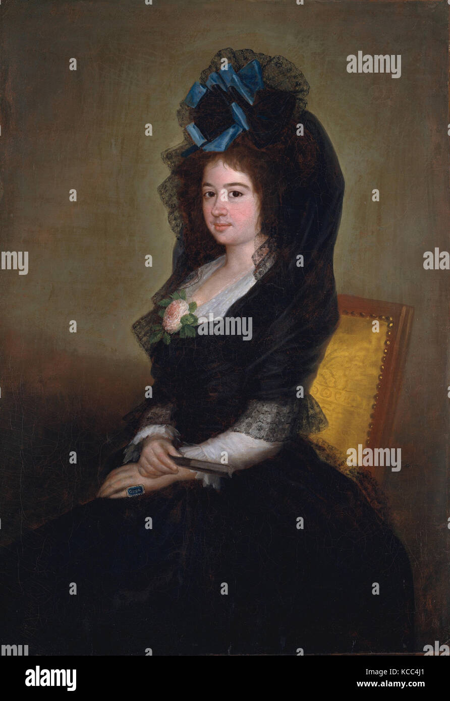 Narcisa Barañana de Goicoechea, atribuido a Goya Foto de stock