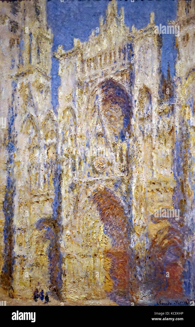 Pintura titulada 'Catedral de Rouen, la fachada oeste, la luz del sol" de  Claude Monet (1840-1926), pintor impresionista francés. Fecha del siglo XIX  Fotografía de stock - Alamy