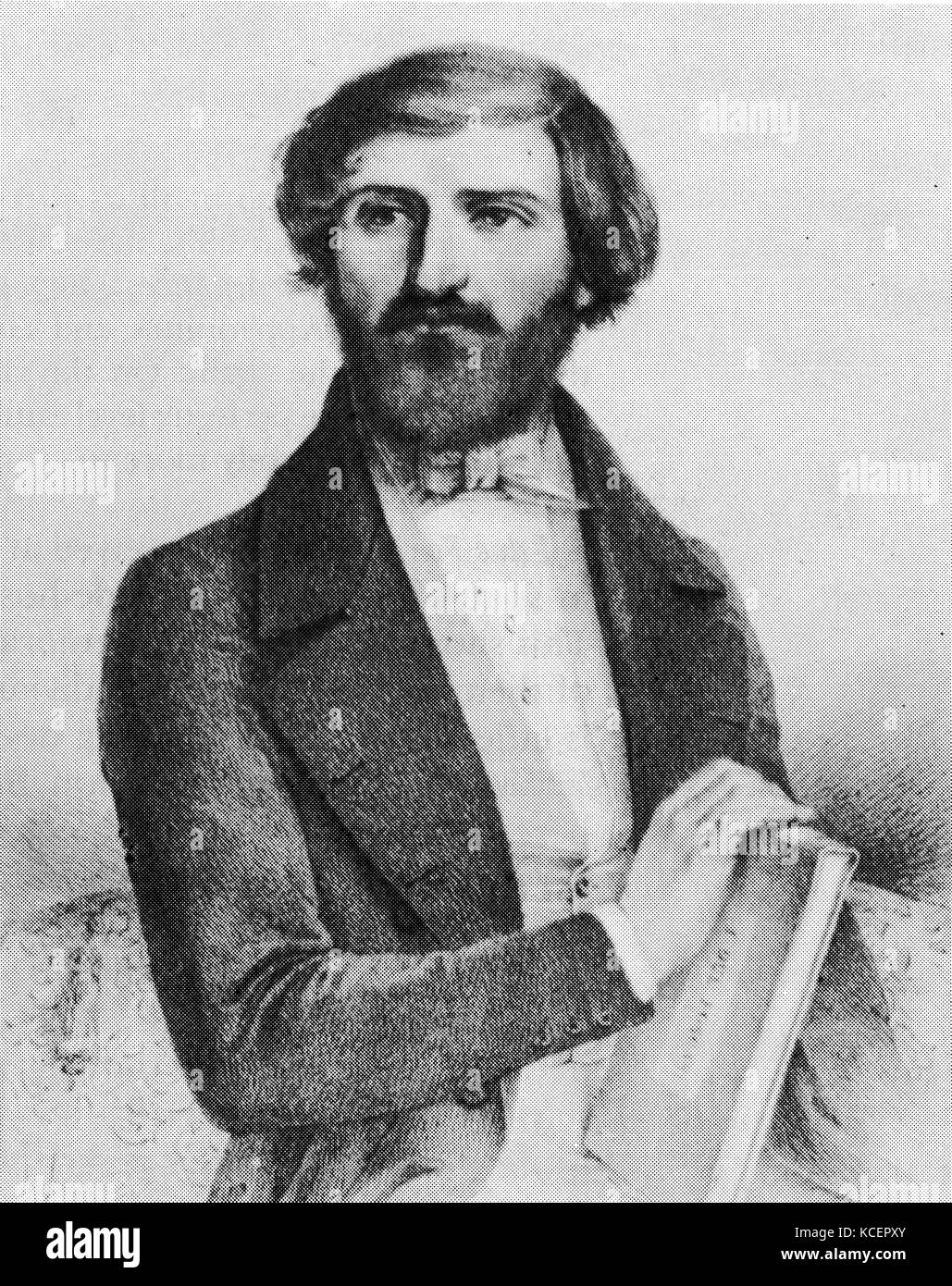 Retrato de Giuseppe Verdi (1813-1901), un compositor de ópera italiana. Fecha del siglo XIX Foto de stock