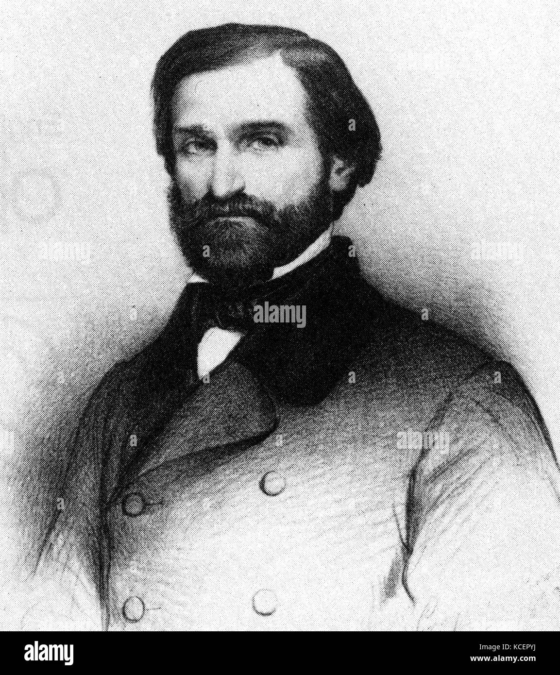 Retrato de Giuseppe Verdi (1813-1901), un compositor de ópera italiana. Fecha del siglo XIX Foto de stock