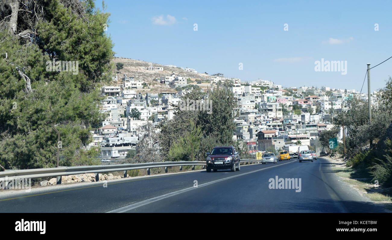 Ciudad Palestina, cerca de Belén, en la Ribera Occidental de Palestina 2016 Foto de stock
