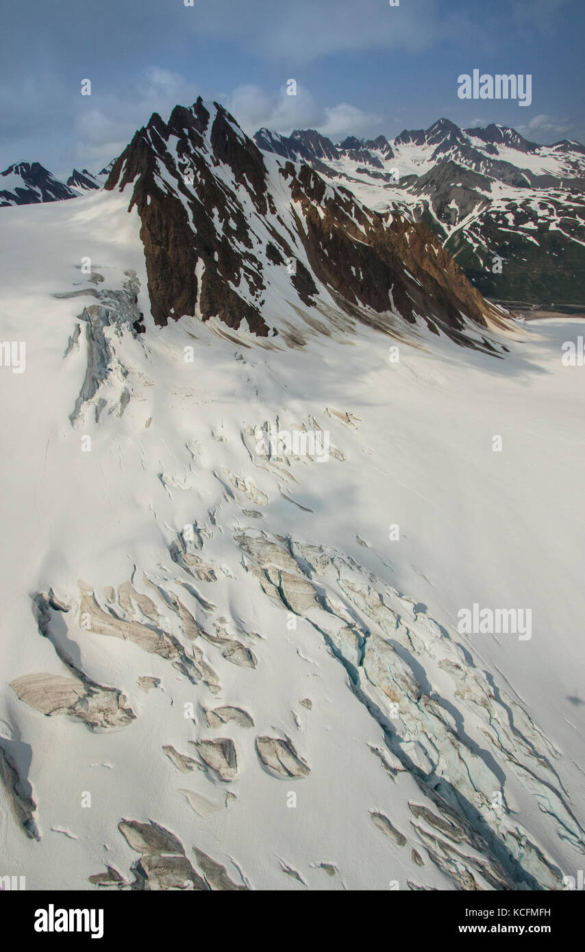 Glacier Creek, Icefields, Porcupine Creek, tundra alpina de Alaska, EE.UU. Foto de stock