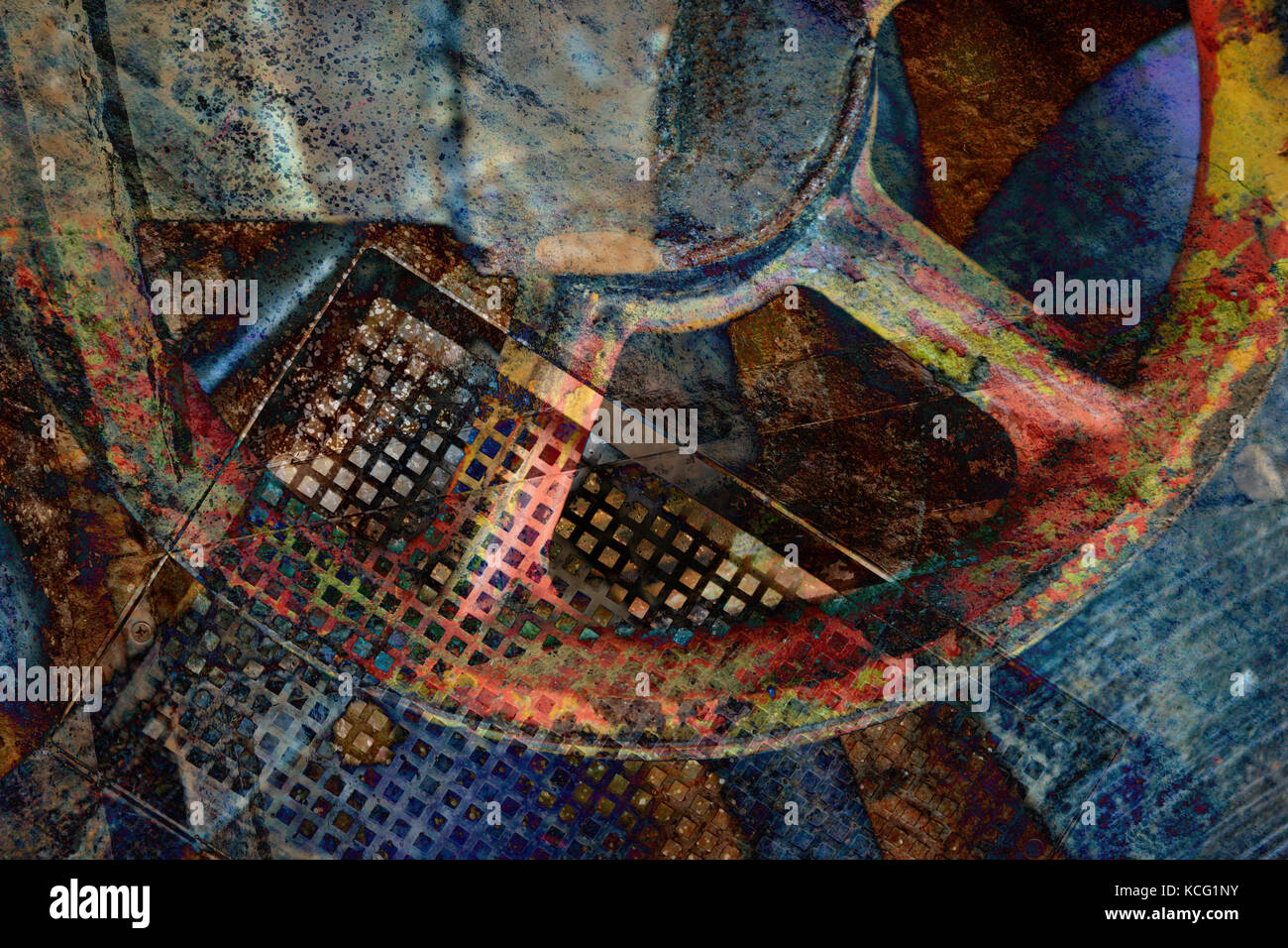 Mit Hintergrund Abstrakter farbiger Rad - abstracto fondo coloreado con rueda Foto de stock