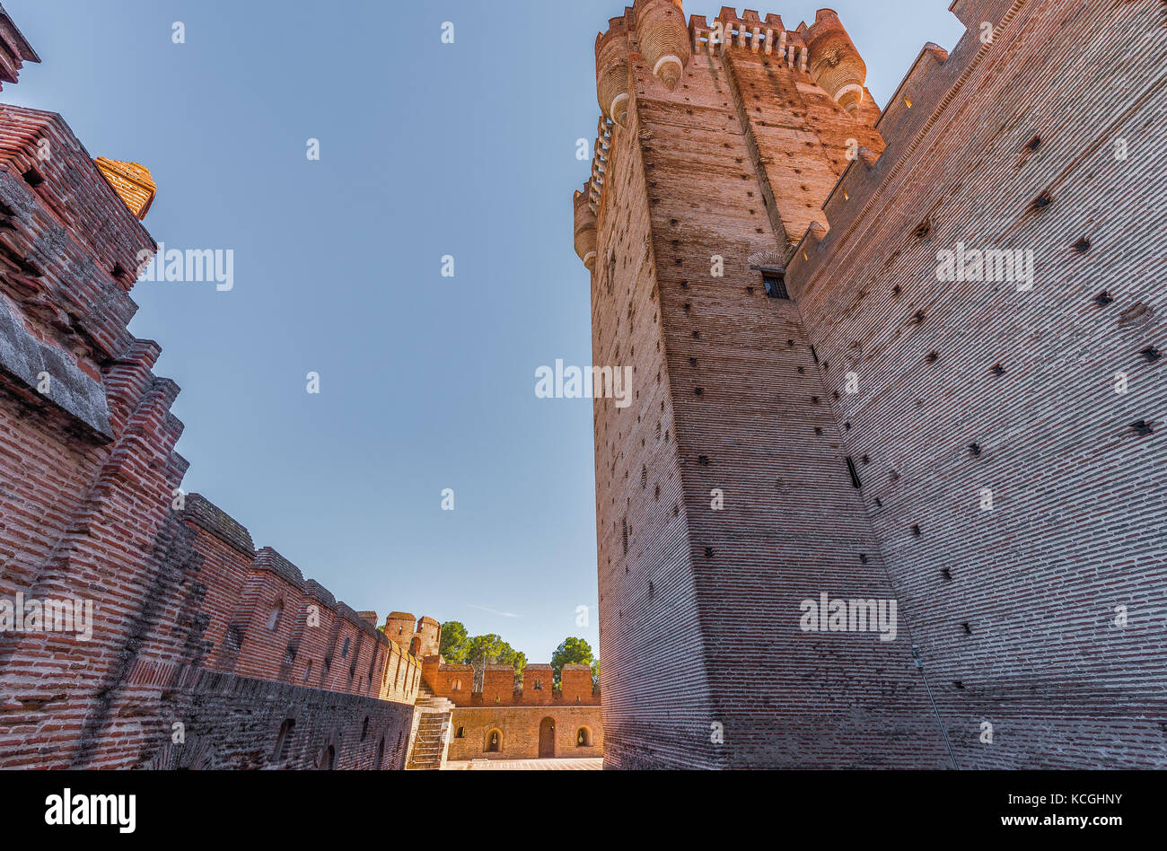 Castillo de la Mota, Medina de Campo, Castilla y León, España Foto de stock