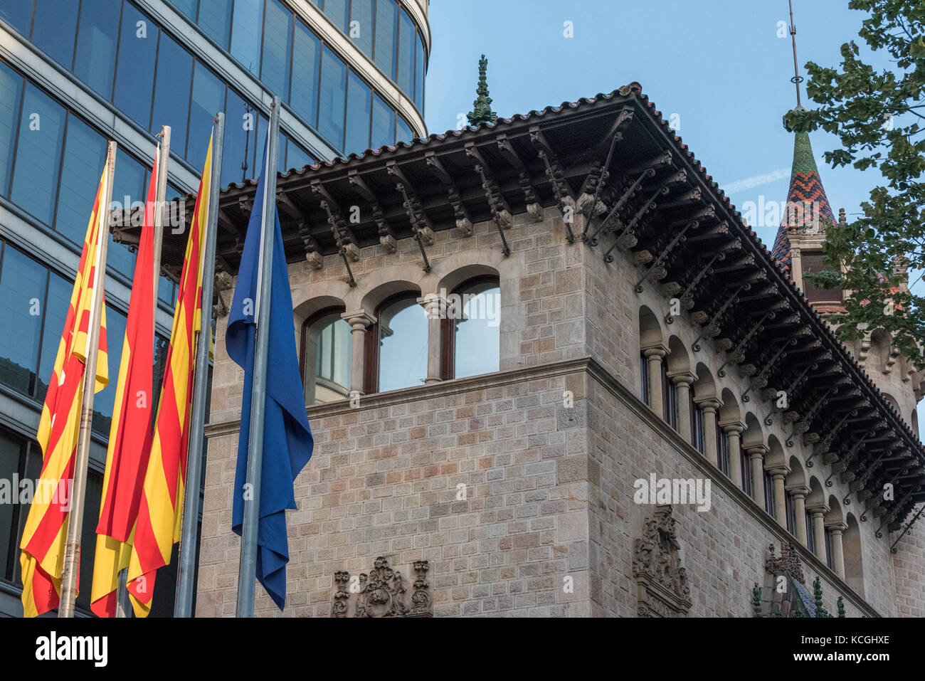 Casa Serra, Rambla de Catalunya, Barcelona, Cataluña, España Foto de stock
