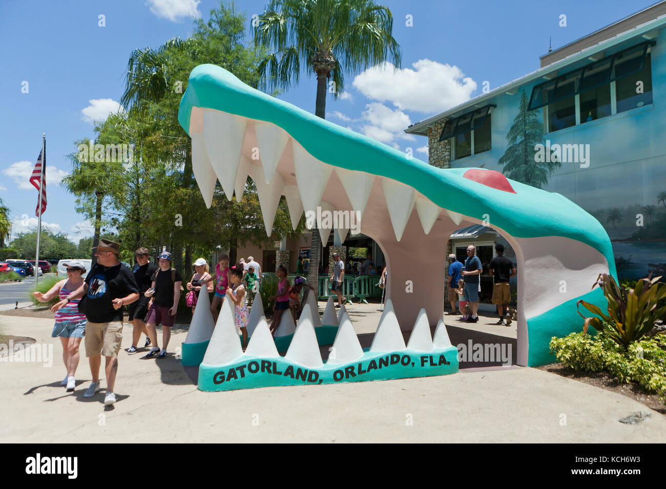 Entrada - Gatorland Orlando, Florida, EE.UU. Foto de stock