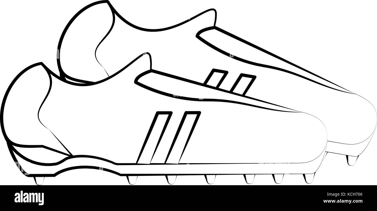 Los tacos de los zapatos de fútbol imagen de icono Imagen Vector de stock -  Alamy