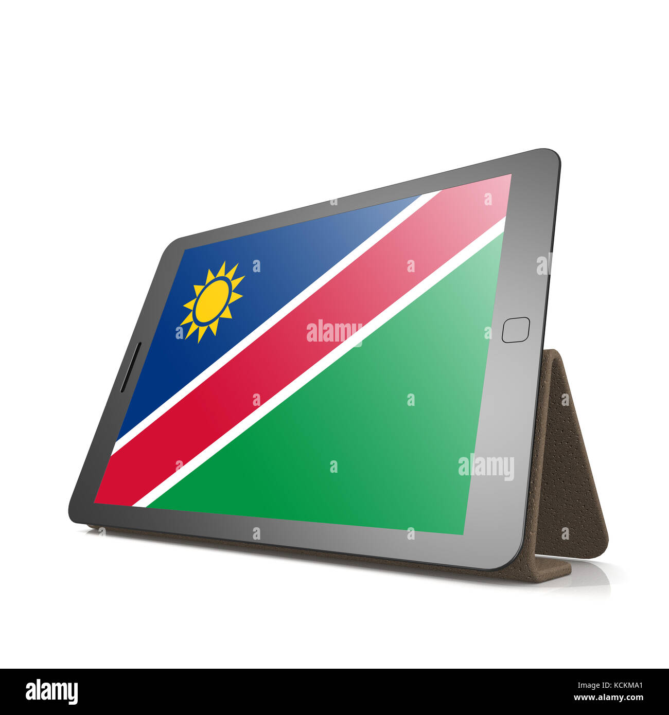 Tablet con namibia bandera imagen con Hires representa una ilustración