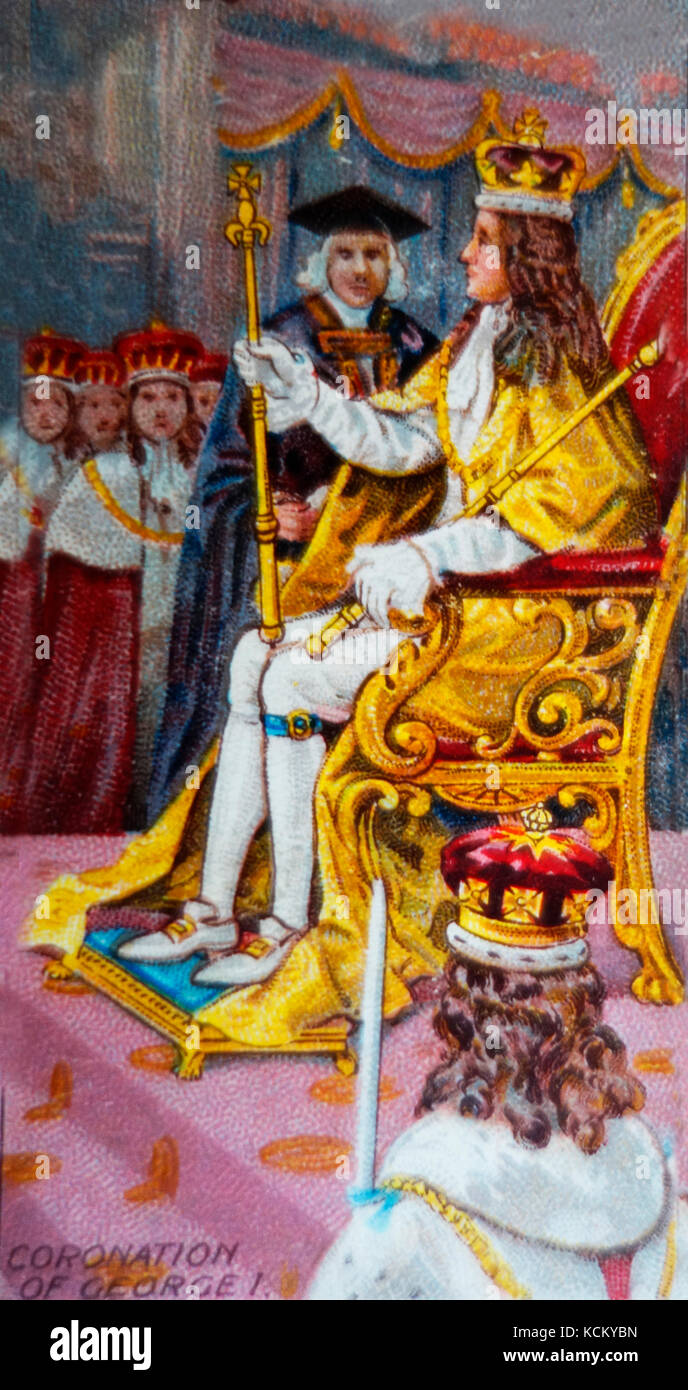Una ilustración de una coronación real Foto de stock