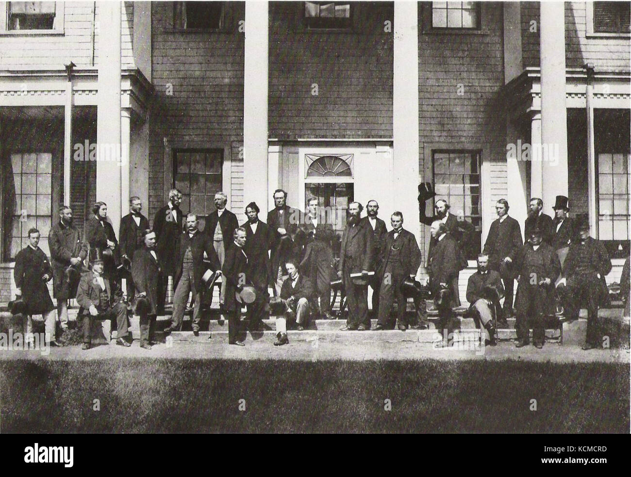 Los delegados de la Conferencia de Charlottetown, septiembre de 1864 Foto de stock