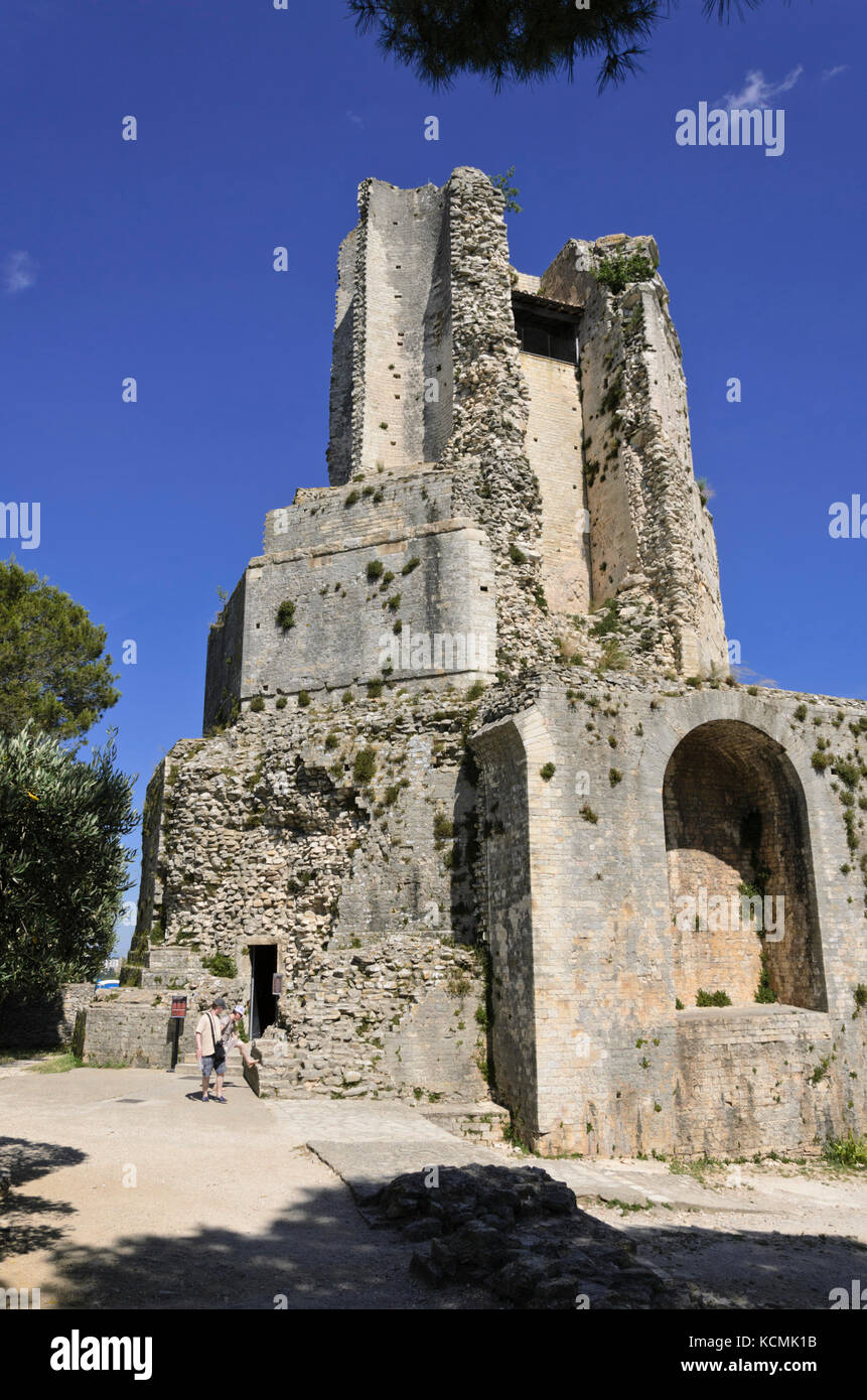 Tour magne, Jardins de la Fontaine, Nîmes, Francia Foto de stock