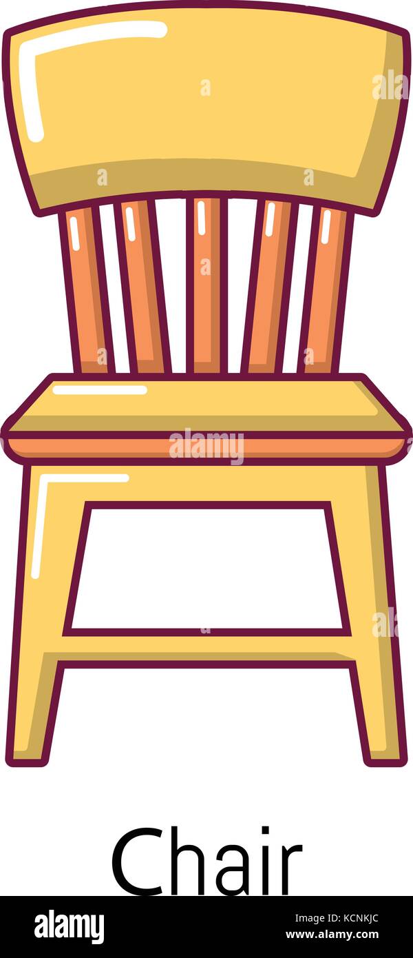 Silla retro icono, estilo de dibujos animados Imagen Vector de stock - Alamy